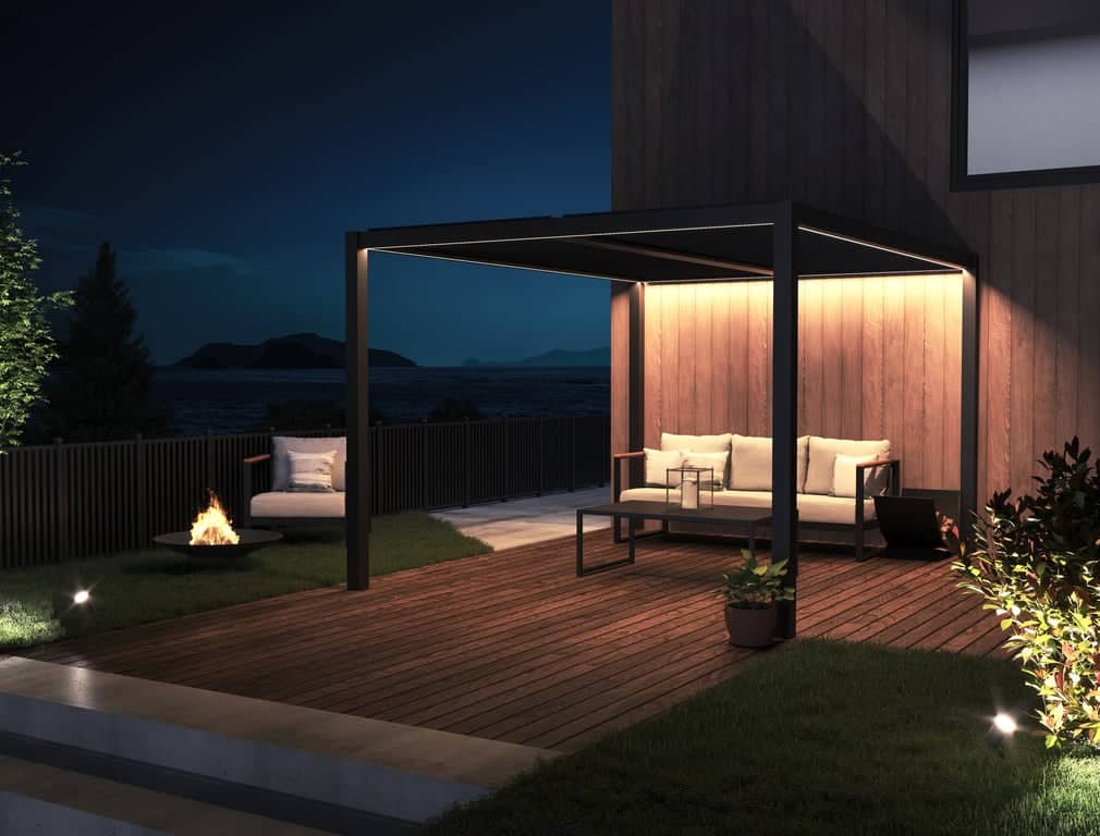 Pergola 3x4 meter m/LED-lys   - bilde 2 av 3