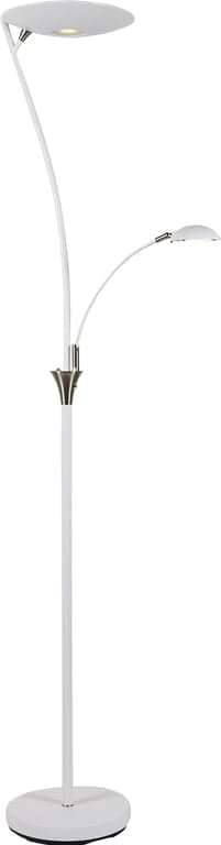 hvit/stål 25+5W LED dimbar