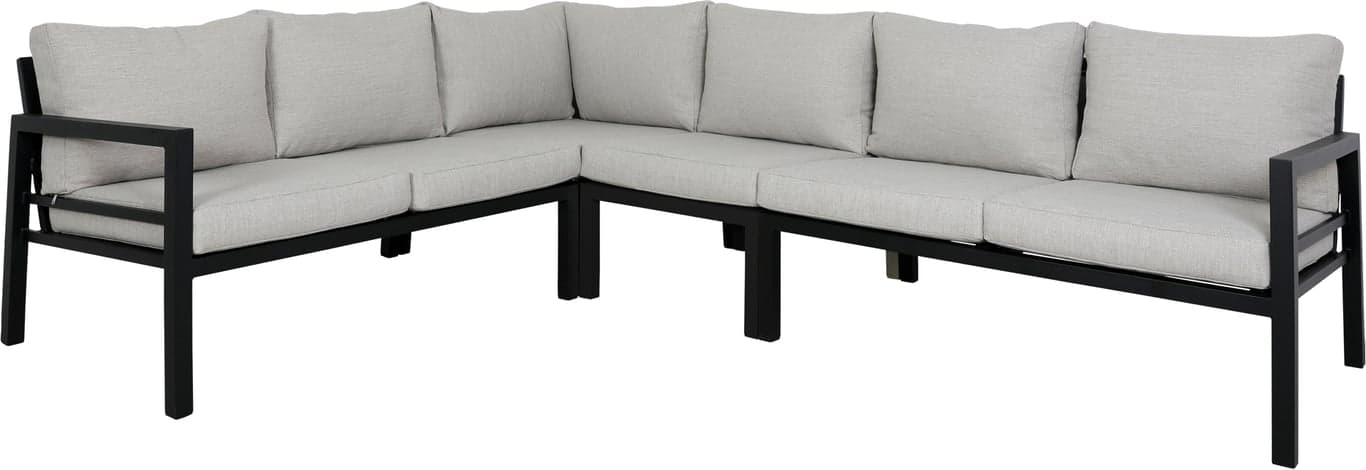 2-seter + hjørne + 3-seter, svart/sand