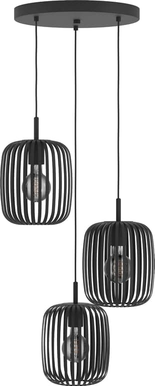 rondell 3XE27 svart