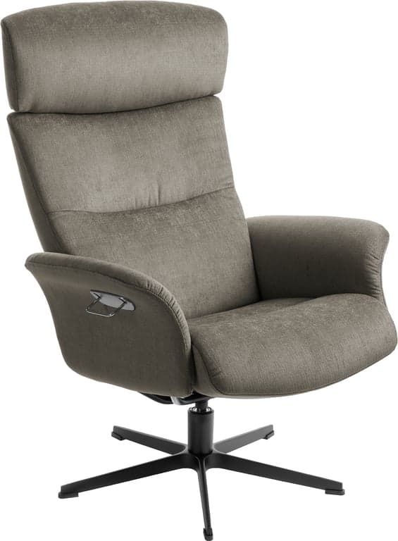 svingfot svart alu std, stoff Evita taupe 1373-24
